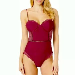 ✨Jonathan Simkhai Burgundy One-Piece✨